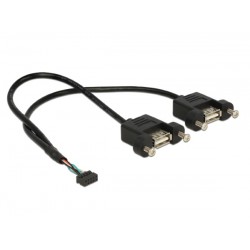 Cavi Interni Pc Cavo 2 Porte Usb2.0 e 10 Pin Header 2mm P/N 84832 Cod:CVA20 